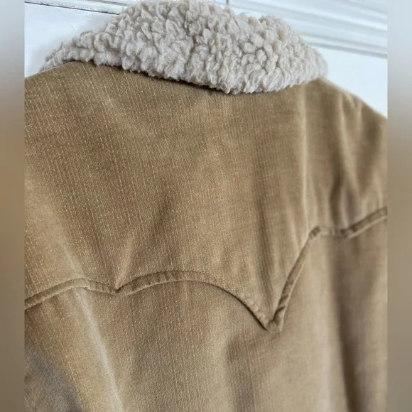 RARE Lee Storm Rider Vintage 1970s Full Length Sherpa Corduroy Rancher Coat - Picture 4 of 15
